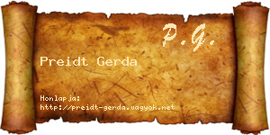 Preidt Gerda névjegykártya