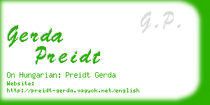 gerda preidt business card
